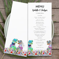 Dinosaur Thema Hochzeit farbenfrohe Wildblume