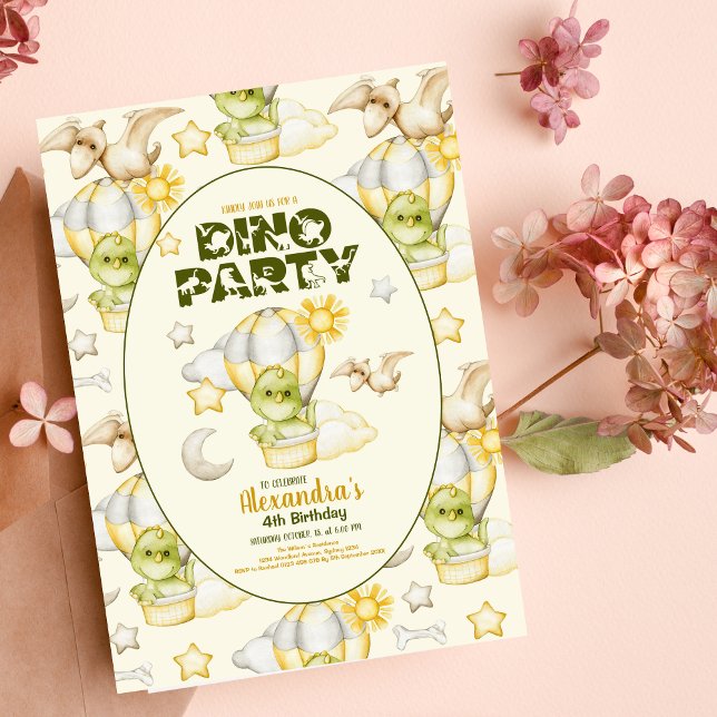Dinosaur Theme Baby Dusche Einladung (Von Creator hochgeladen)