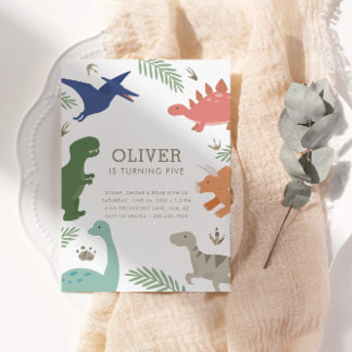 Dinosaur Theme Geburtstagsparty Einladung