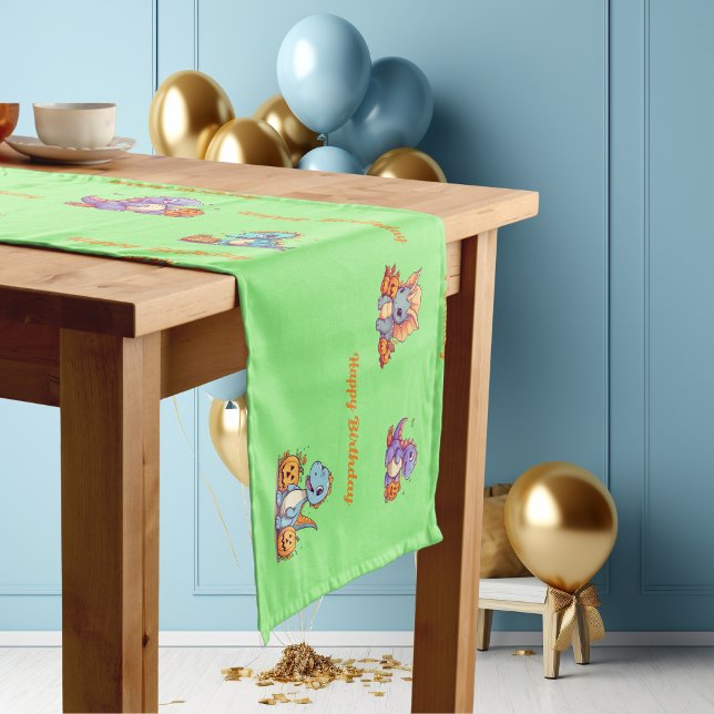 Dinosaur Theme Table Runner Kindergeburtstag Party Kurzer Tischläufer (Von Creator hochgeladen)