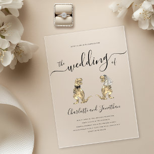 Dinosaur Theme Wedding Acryleinladungen
