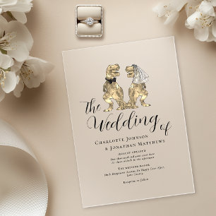 Dinosaur Theme Wedding Acryleinladungen