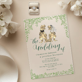 Dinosaur Theme Wedding Acryleinladungen