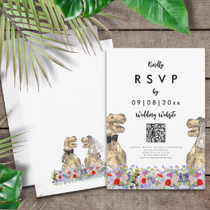 Dinosaur Theme Wedding Antwort QR-Code