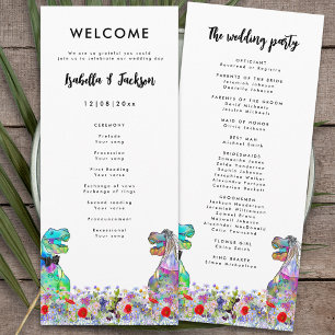 Dinosaur Theme Wedding Day Programm