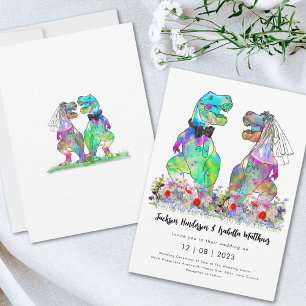 Dinosaur Theme Wedding Einladung