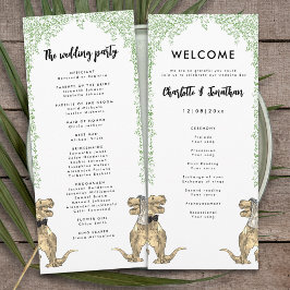 Dinosaur Theme Wedding Program Programm