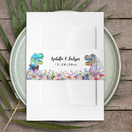 Dinosaur Theme Wildblume Wedding Einladungsbanderole