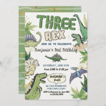 Dinosaur Themed Party 3. Geburtstag, Three Rex