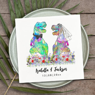 Dinosaur Themed Wedding Serviette