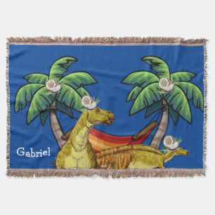 Dinosaur Throw Blanket Decke