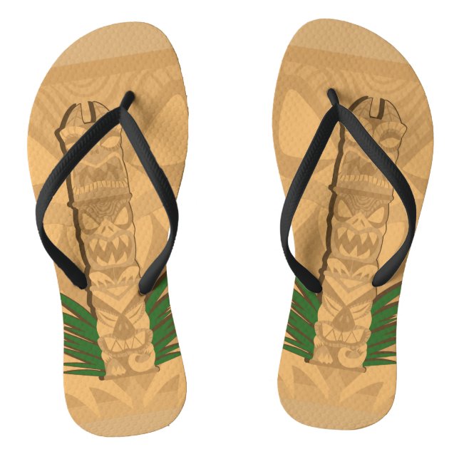 Dinosaur Tiki Totem Flip Flops (Fußbett)