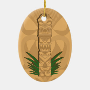 Dinosaur Tiki Totem Keramik Ornament