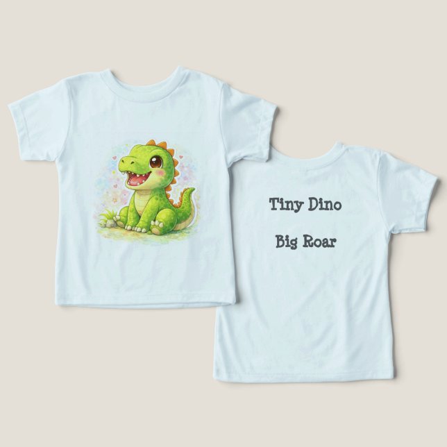 Dinosaur Toddler T-Shirt (Design Vorderseite & Rückseite)