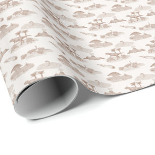 Dinosaur Toile (Braun) Geschenkpapier