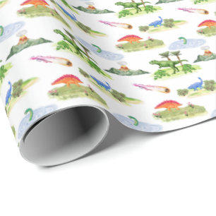 Dinosaur Toile (Originalfarben) Geschenkpapier