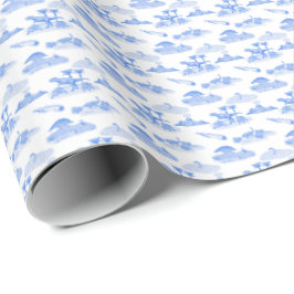 Dinosaur Toile (Periwinkle Blue) Geschenkpapier