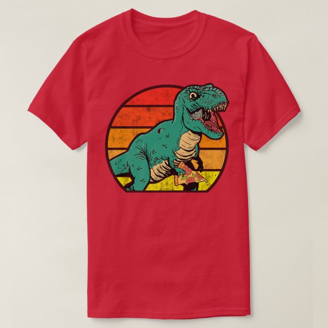Dinosaur Tre Pizza Graphic Pizza Lover Italian Foo T-Shirt (Design vorne)