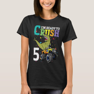 Dinosaur Trex 5 Jahre alt 5. Geburtstag Crush Kids T-Shirt