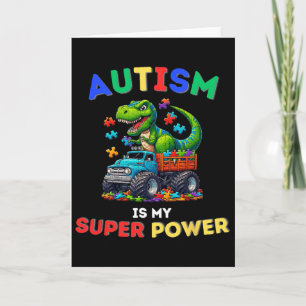 Dinosaur Trex Autismus ist meine Superkraft Autism Karte