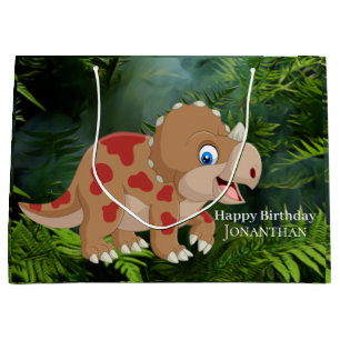 Dinosaur Triceratops Große Geschenktüte