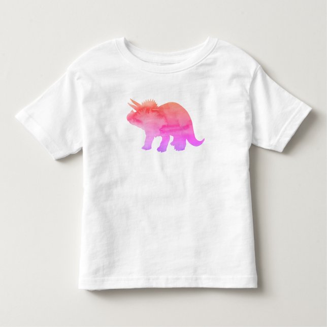 Dinosaur Triceratops Neon Painting Kleinkind T-shirt (Vorderseite)