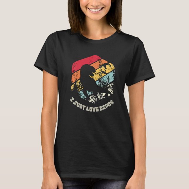 Dinosaur Tshirt, I just Liebe Dinos, Dino tee Prem (Vorderseite)