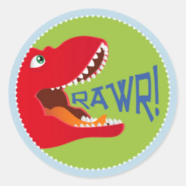 Dinosaur Tyrannosaurus Rex Geburtstag Cupcake Topp Runder Aufkleber