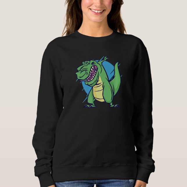 Dinosaur Tyrannosaurus Rex Rex Reptile Dangerous   Sweatshirt (Vorderseite)