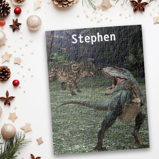 Dinosaur Tyrannosaurus T-rex Personalisiert für Ki Puzzle (Von Creator hochgeladen)