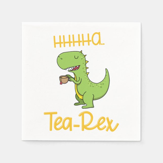 Dinosaur Tyrannosaurus Tea Rex Prähistorisches Tie Serviette (Vorderseite)