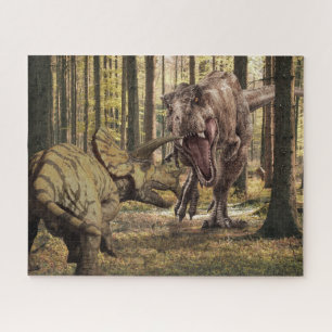 Dinosaur Tyrannosaurus Triceratops Puzzle