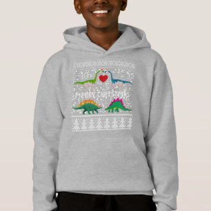 Dinosaur Ugly Christmas Sweater Funny Xmas Geschen Hoodie