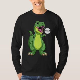Dinosaur Umarmt Süßen Dino Rex Umarmen Liebe Kusch T-Shirt