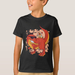 Dinosaur und Hund - Lustiges Halloween T-Shirt
