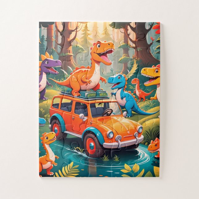 Dinosaur Urlaubsproblem 30 große Teile auf einem  Puzzle (Vertikal)