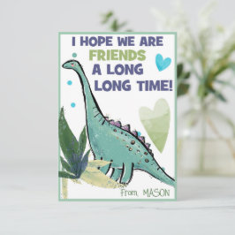 Dinosaur Valentine Card für Kinder Freunde Mitteilungskarte