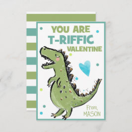 Dinosaur Valentine Card für Kinder, Sie sind T-Rif Mitteilungskarte
