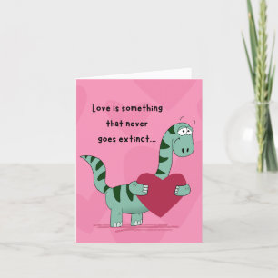 Dinosaur Valentine Karte