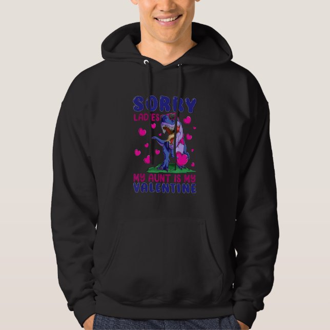 Dinosaur Valentines Day Auntie Aunt Is My Valentin Hoodie (Vorderseite)