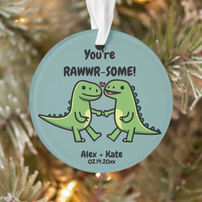 Dinosaur Valentines Ornament (Baum)