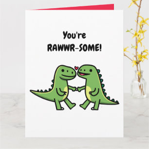 Dinosaur Valentinskarten Karte