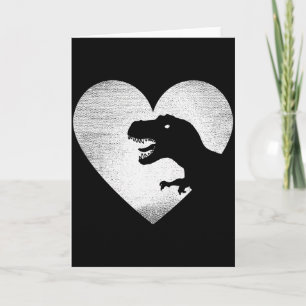 Dinosaur Valentinstag Trex Liebe Dinosaurier Not  Karte