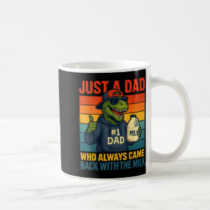 Dinosaur-Vater Retro-Milch-Witz Lustiger Vatertag Kaffeetasse