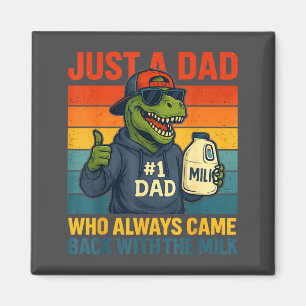 Dinosaur-Vater Retro-Milch-Witz Lustiger Vatertag  Magnet