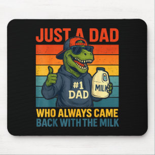 Dinosaur-Vater Retro-Milch-Witz Lustiger Vatertag Mousepad