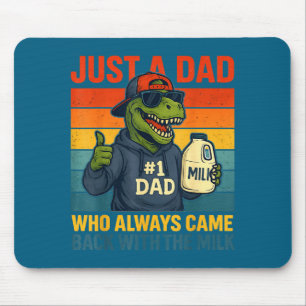 Dinosaur-Vater Retro-Milch-Witz Lustiger Vatertag Mousepad