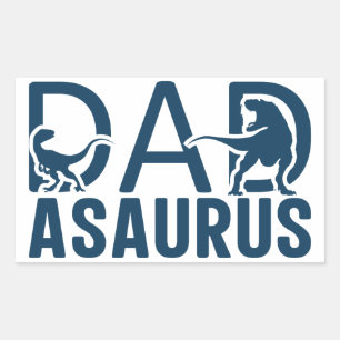 Dinosaur-Vater Vater Asaurus Dino-Fan T Rex Papa D Rechteckiger Aufkleber
