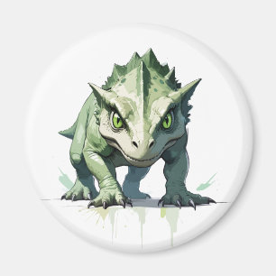 Dinosaur Vector Graphic Art Portrait Animal Spirit Magnet