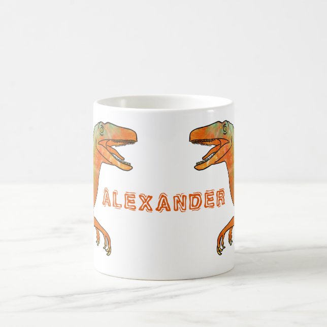 Dinosaur velociraptor Personalisiert Kaffeetasse (Mittel)